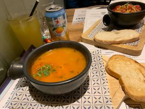 Minestrone soup at Bella Italia in Stratford-upon-avon