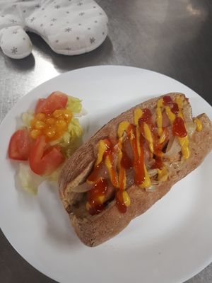 Moving Mountains Hot Dog!  at Tom's Diner in Banbury