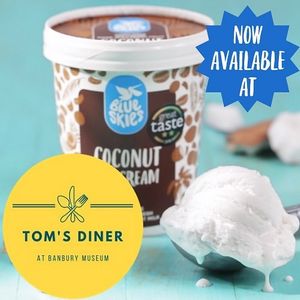 Blue Skies Coconut ice-cream is the bomb!  at Tom's Diner in Banbury