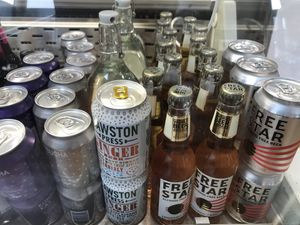 Great selection of drinks inc alcohol free beer and kombucha  at Tom's Diner in Banbury