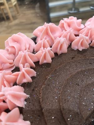 Sparkly Turkish Delight cake  at Tom's Diner in Banbury