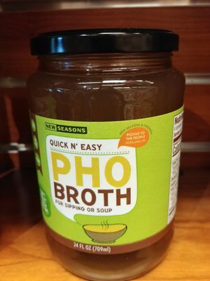 Pho broth at New Seasons Market in San Jose