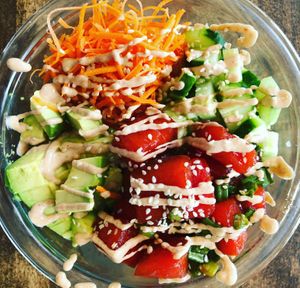Vegan poke bowl 🤤🤤🤯 at Sweet Soul Bakery in St James