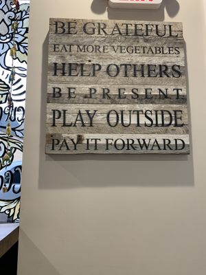 Cool wall decor inside Sweet Soul Bakery  at Sweet Soul Bakery in St James