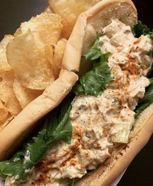 Vegan Lobster Roll at Sweet Soul Bakery in St James