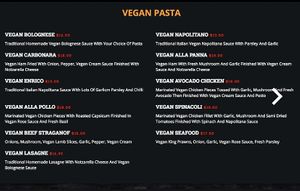 Vegan pasta at ZigZag Pizzeria in Modbury