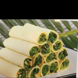 veggies wrapped in tofu sheets at Shan Ding Dong Ren - Caveman Vegetarian Teahouse in Dongguan