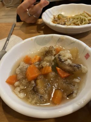 They gave us some mushroom tangsuyuk (탕수육) for free at Hae Tteuneun in Gwangju