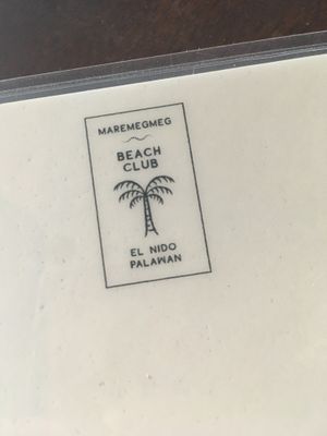 logo  at Maremegmeg Beach Bar in El Nido