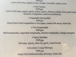 spring rolls!  at Maremegmeg Beach Bar in El Nido