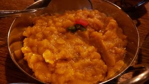 Ater kik ($14 for large portion). Nicely done. at Bole in St Paul