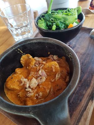 Seitan rendang at Bamba Capsule Hotel & Restaurant in 