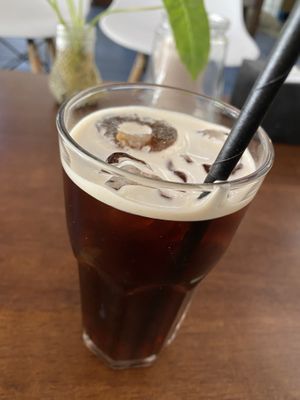 Look at that crema!! High quality! at Street Vegan House in Koh Phangan