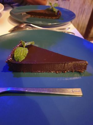 Chocolate tart at Street Vegan House in Koh Phangan