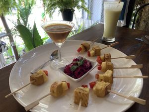 Satay tofu  at Street Vegan House in Koh Phangan