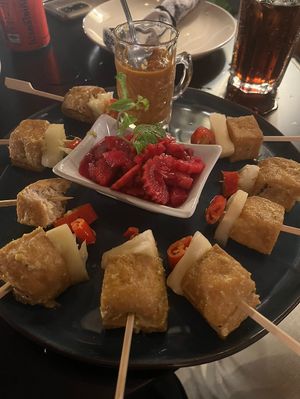 Tofu satay Spieß   at Street Vegan House in Koh Phangan