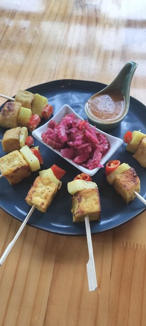 Satay at Street Vegan House in Koh Phangan