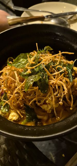 yellow noodles at Street Vegan House in Koh Phangan