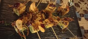 Tofu cubes at Street Vegan House in Koh Phangan