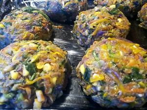 Vegan crab cakes at Street Vegan House in Koh Phangan