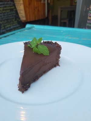 Chocolate tart at Street Vegan House in Koh Phangan