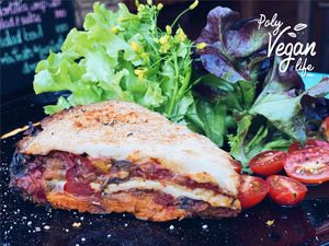 Veggie lasagne at Street Vegan House in Koh Phangan