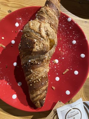 Vegan croissant with marmalade   at Avamposto in Bari