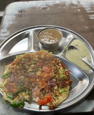he extra prepared a special omelette without eggs for me for breakfast   at Sono Chaat House in New Delhi