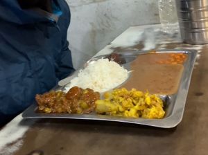 the set   at Sono Chaat House in New Delhi