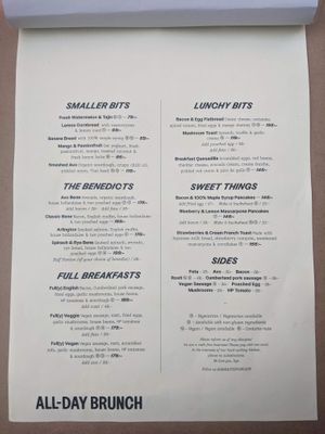 Menu of Greasy Spoon - Tjärhovsgatan at Greasy Spoon - Tjärhovsgatan in Stockholm