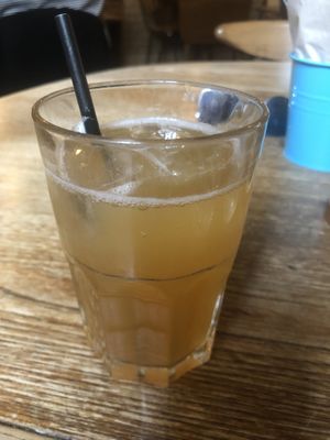 Apple juice   at Greasy Spoon - Tjärhovsgatan in Stockholm