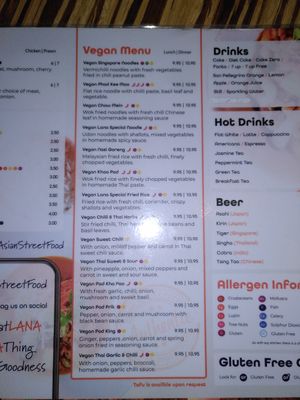 The vegan menu at LANA in Limerick