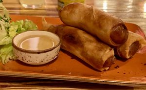 Vegetable spring rolls   at LANA in Limerick