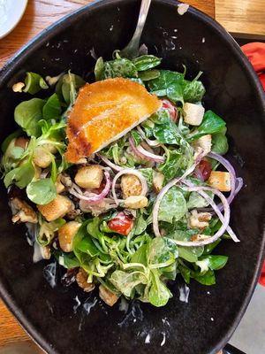 Salad -- ask for oil and vinegar instead of dressing at Bar O Coton in Negreira