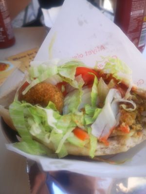 Falafel vegan at Honey Curry House and Pizza in Mallorca