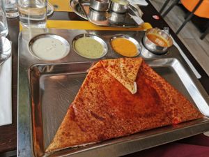Dosa (no. 404 on the menu). Loved this one! at Krishna Vilas in Utrecht