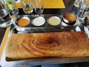 Masala dosa at Krishna Vilas in Utrecht