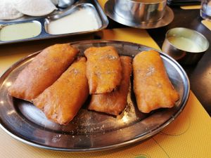 Banana banji at Krishna Vilas in Utrecht