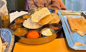 masala dosa on right side  at Krishna Vilas in Utrecht