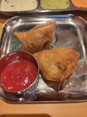 Vegan Samosas at Krishna Vilas in Utrecht