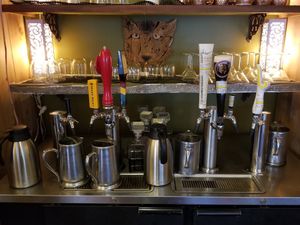 Root beer taps (?) at The Electric Cheetah in Grand Rapids