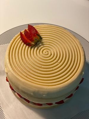 Vanilla, white chocolate, fresh strawberries and lots of love!  at Mononoke in Medellin