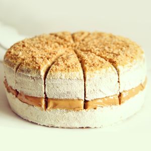 Carrot cake + peanut butter at Mononoke in Medellin