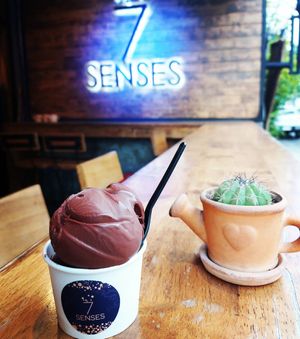 Dark chocolate sorbet at 7 Senses Gelato Studio in Chiang Mai