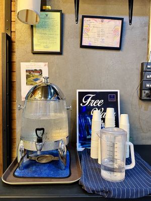 Free drinking water   at 7 Senses Gelato Studio in Chiang Mai