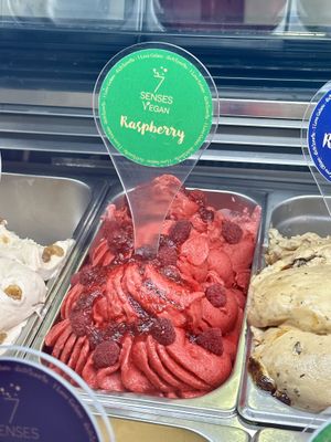 Raspberry sorbet   at 7 Senses Gelato Studio in Chiang Mai