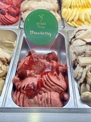 Strawberry sorbet   at 7 Senses Gelato Studio in Chiang Mai