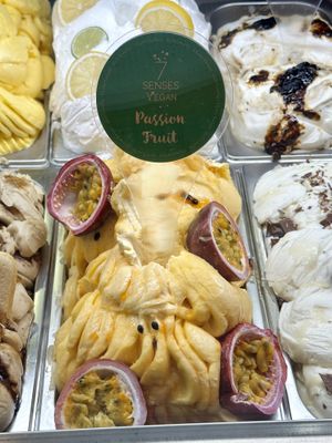 Passion fruit sorbet   at 7 Senses Gelato Studio in Chiang Mai