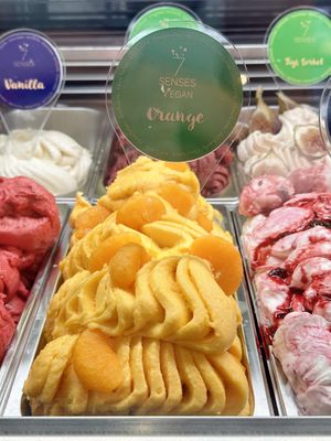 Orange sorbet   at 7 Senses Gelato Studio in Chiang Mai
