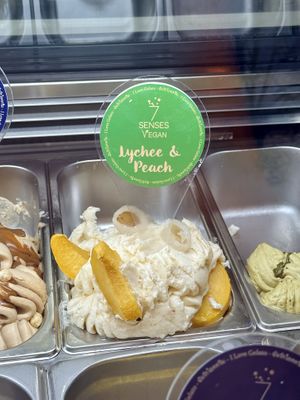 Lychee & peach sorbet   at 7 Senses Gelato Studio in Chiang Mai